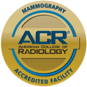 ACR gold badge for American College of Radiology accredited mammography facility