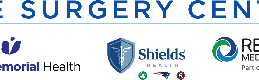 A logo featuring "Gery" text, a medical shield emblem, and logos of Shield Health, Boston Celtics, and New England Patriots.