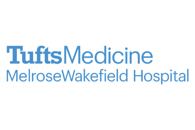 Tufts Medicine MelroseWakefield Hospital logo in blue text on a white background.